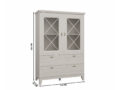 Miramare vitriinkapp (114 cm) mõõdud