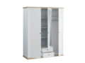 Pontypool riidekapp (valge) (169 cm) avatud vaade