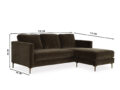 Ashley Classic Cove nurgadiivan (vahetatava poolsusega) mõõdud