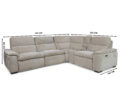 Pamela recliner nurgadiivan (elektriline) 5P mõõdud