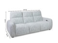 Riley 3-kohaline recliner diivan (elektriline) mõõdud
