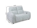 Riley 2-kohaline recliner diivan (elektriline) mõõdud